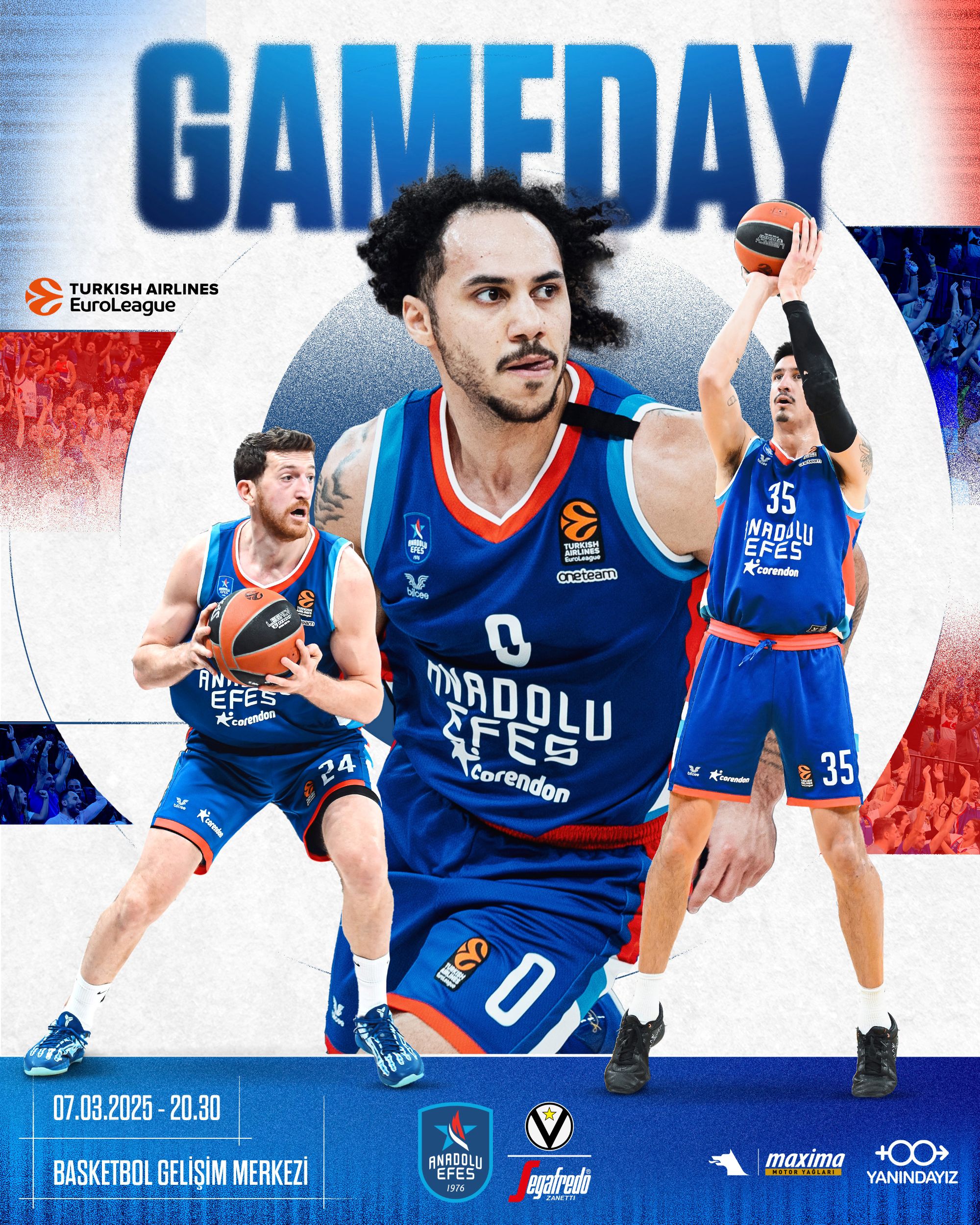 ANADOLU EFES, BASKETBOL GELİŞİM MERKEZİ’NDE VIRTUS BOLOGNA İLE KARŞILAŞACAK 
