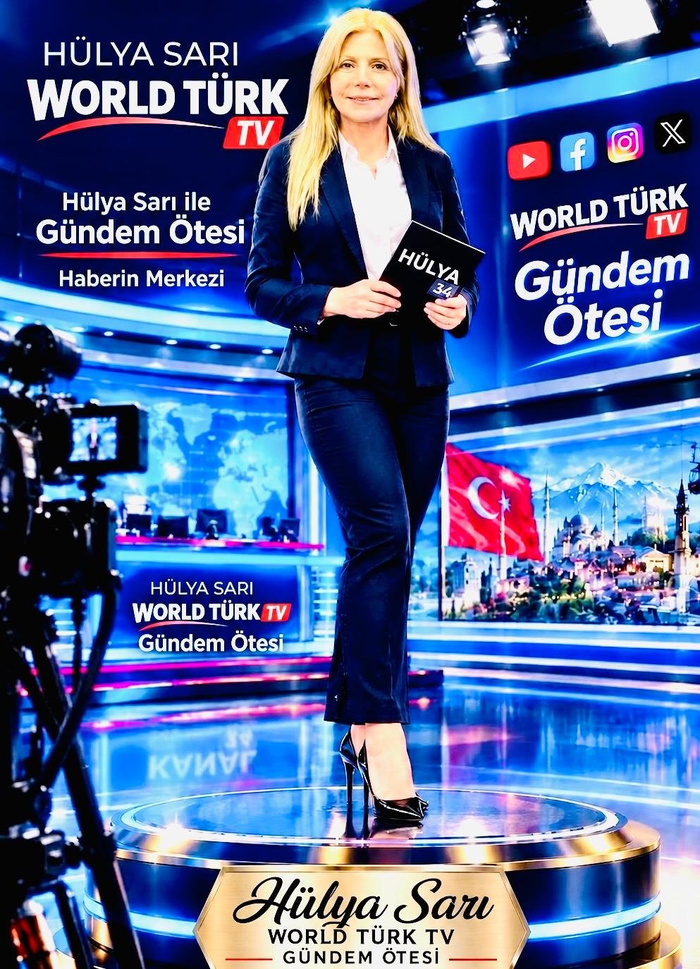 HÜLYA SARI, WORLD TÜRK TV’DE “GÜNDEM ÖTESİ” İLE GÜNDEMİ EKRANLARA TAŞIYOR